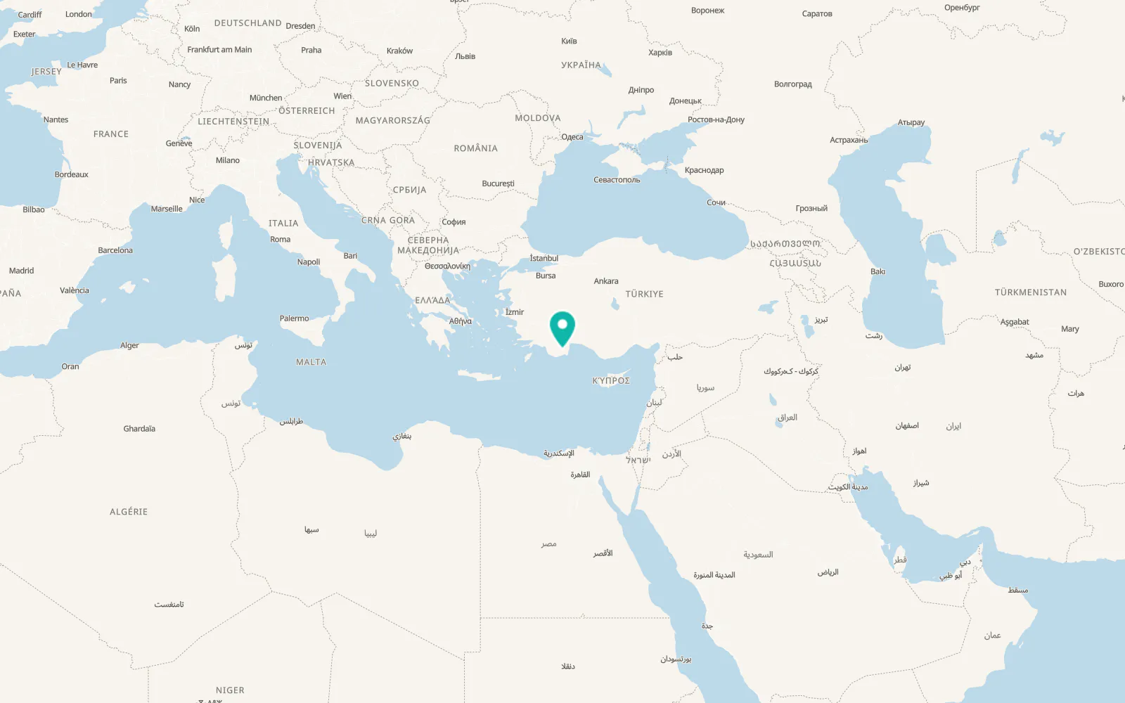 Map of Yalnız