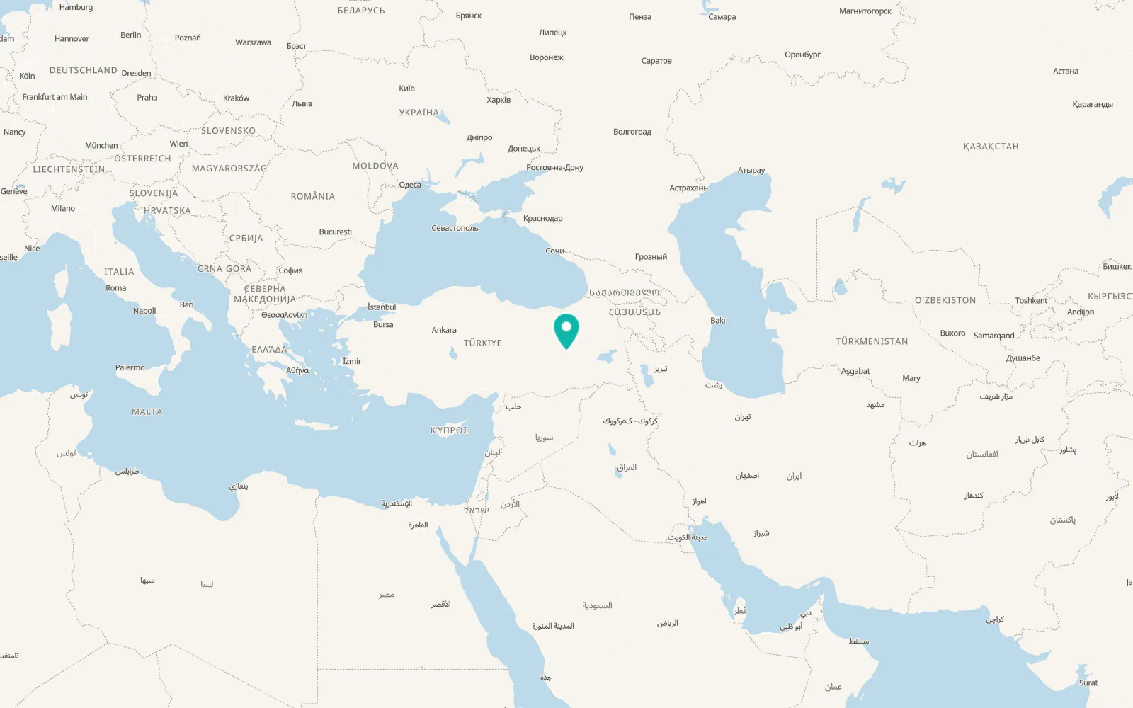 Map of Yamaç