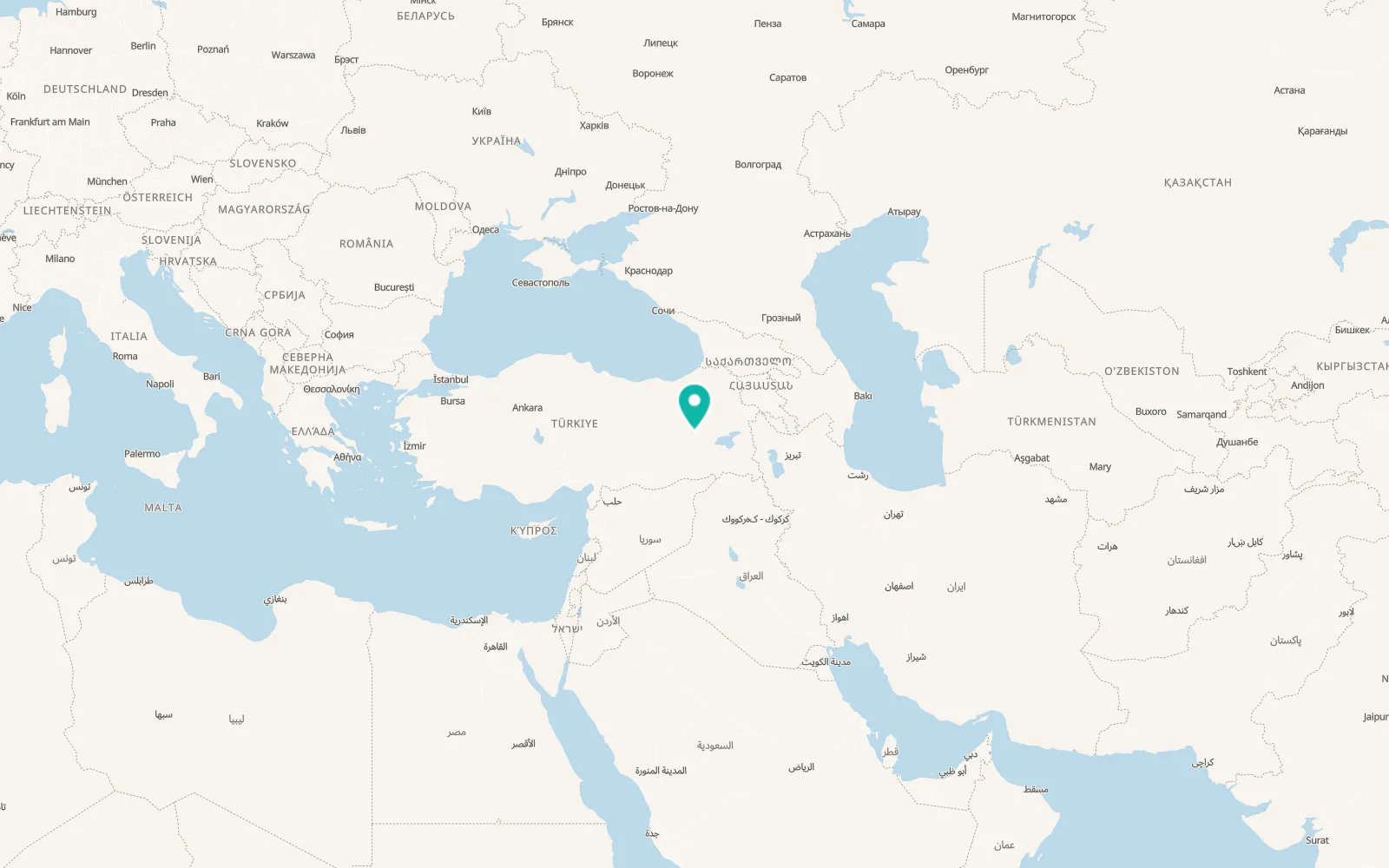 Map of Yaygın