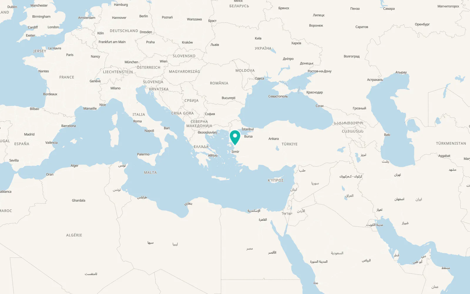 Map of Zeytindağ