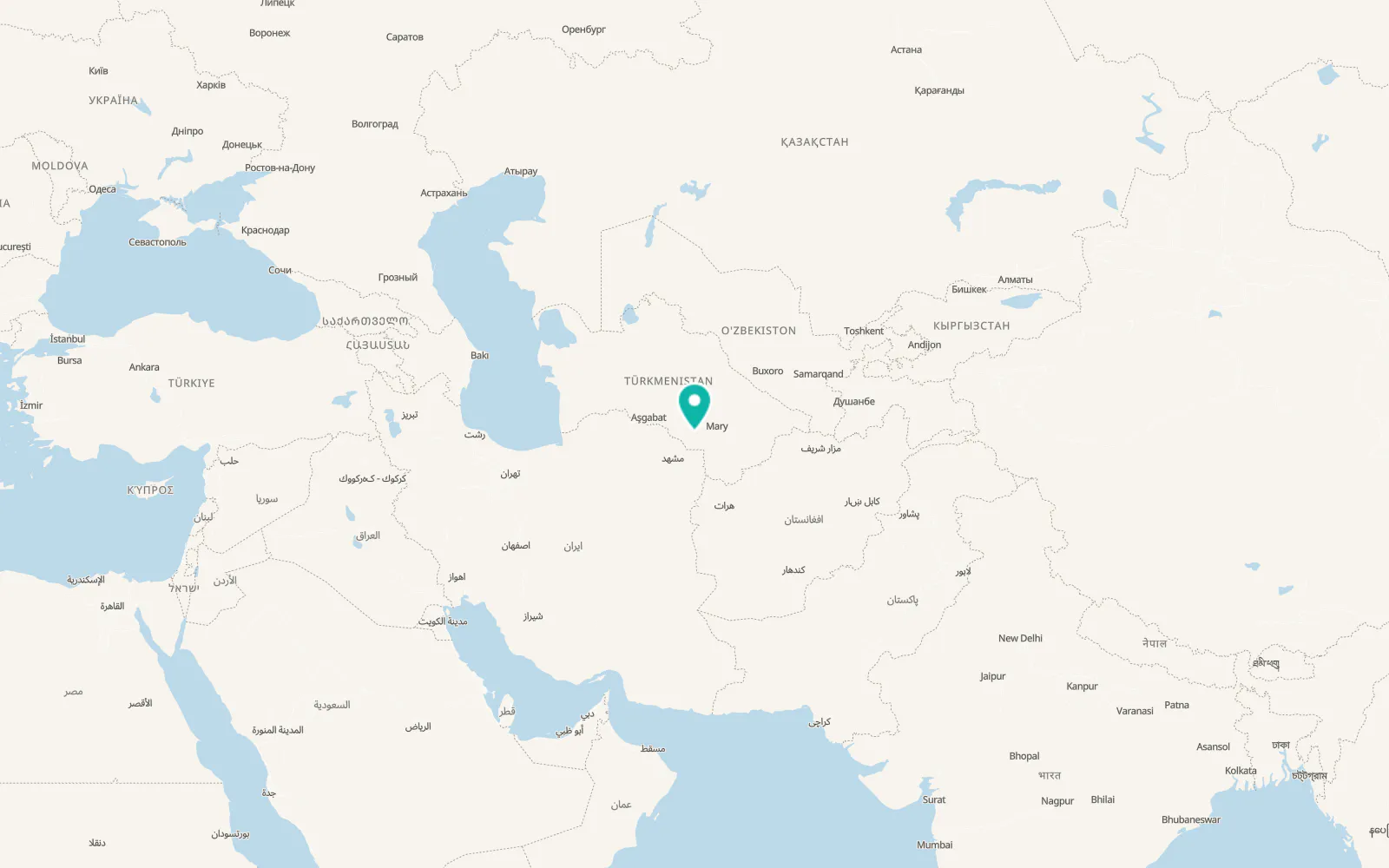 Map of Altyn asyr