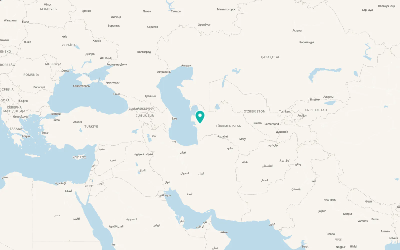Map of Balkanabat