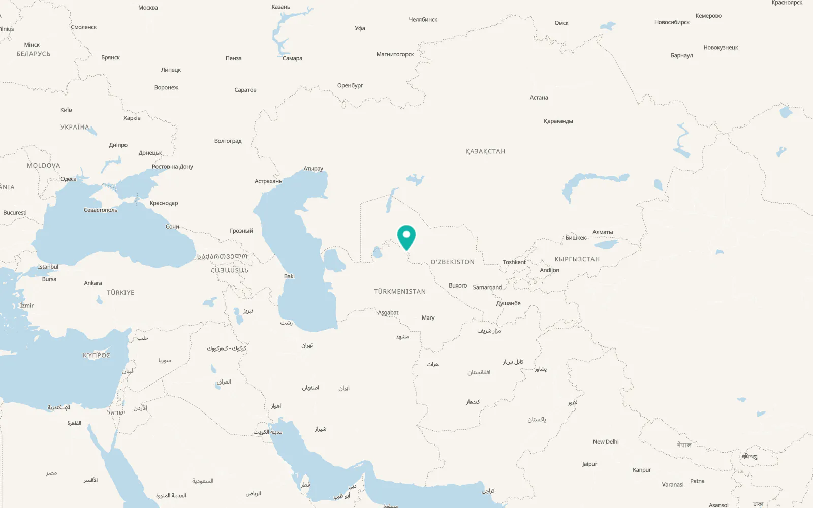 Map of Daşoguz