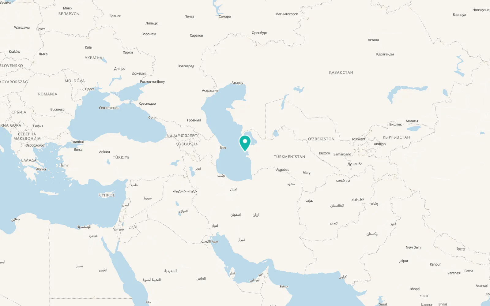 Map of Gyzylsuw