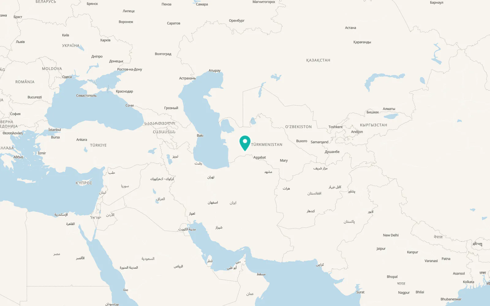 Map of Magtymguly