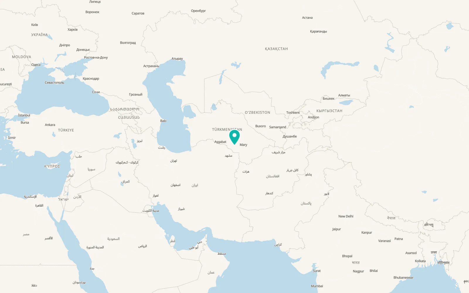 Map of Tejen