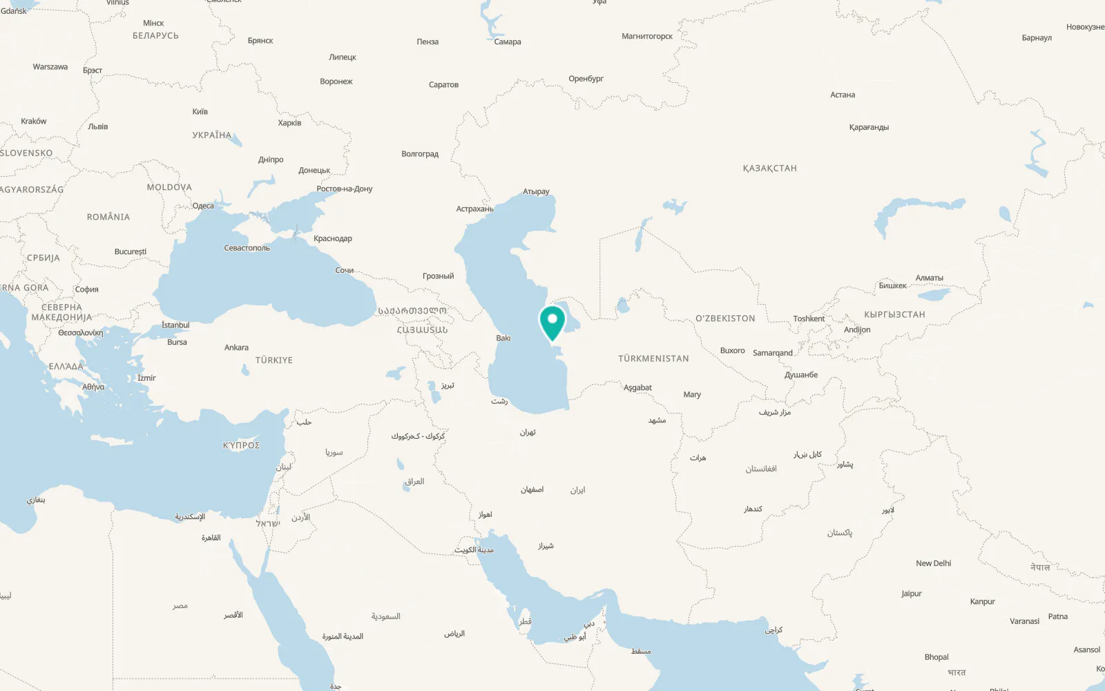Map of Türkmenbaşy