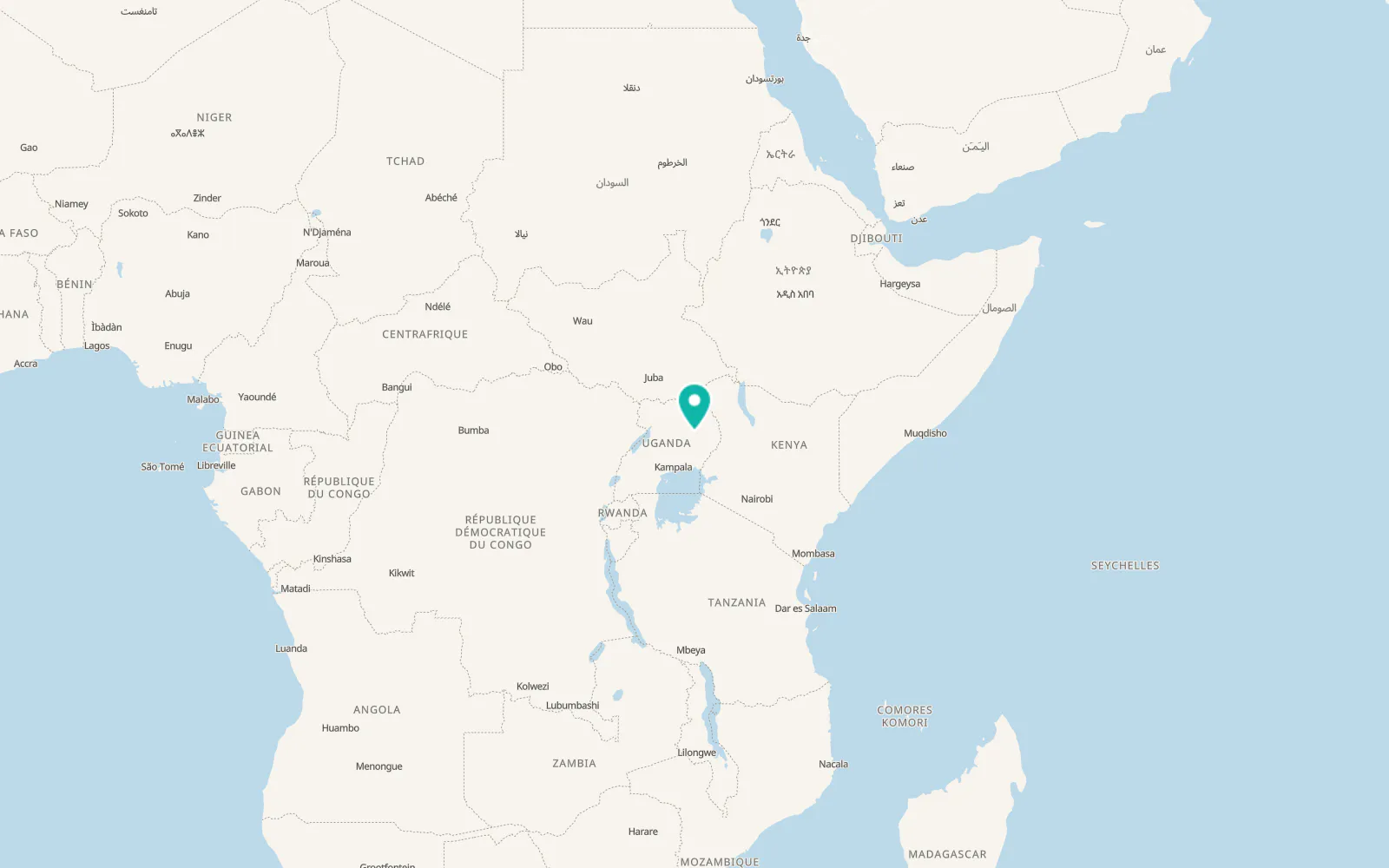 Map of Amuria