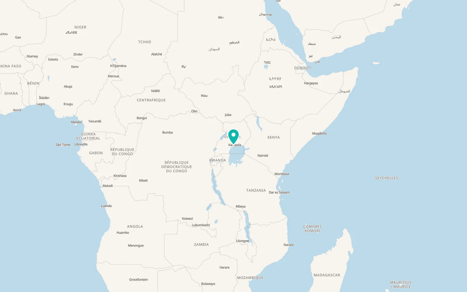 Map of Kasanje