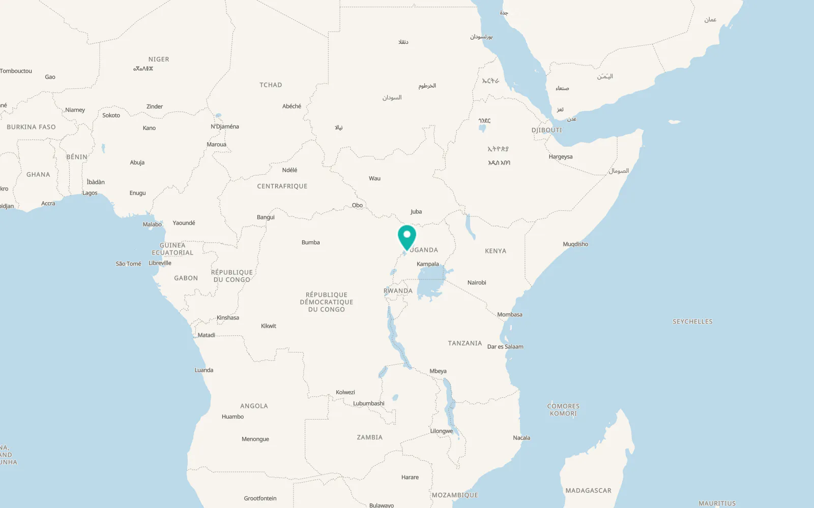 Map of Kyangwali Refugee Camp