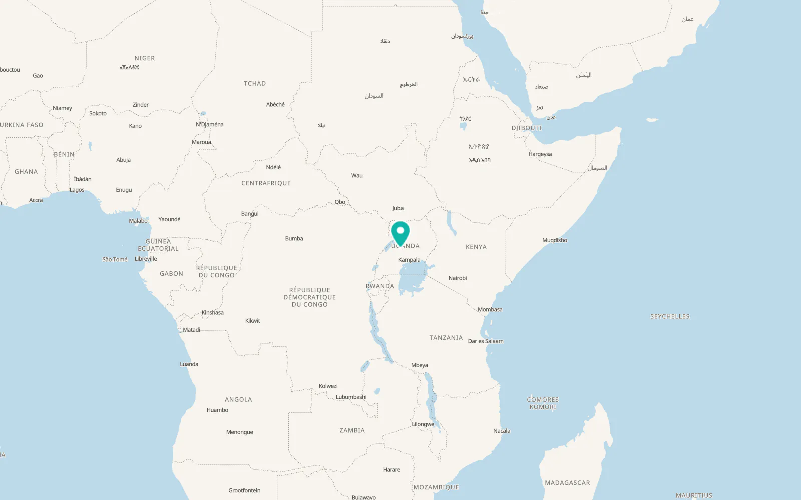 Map of Kyankwanzi