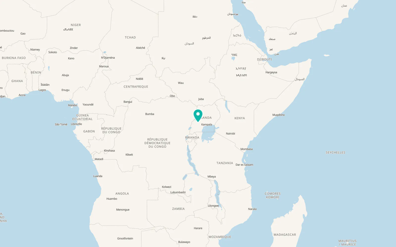 Map of Kyegegwa