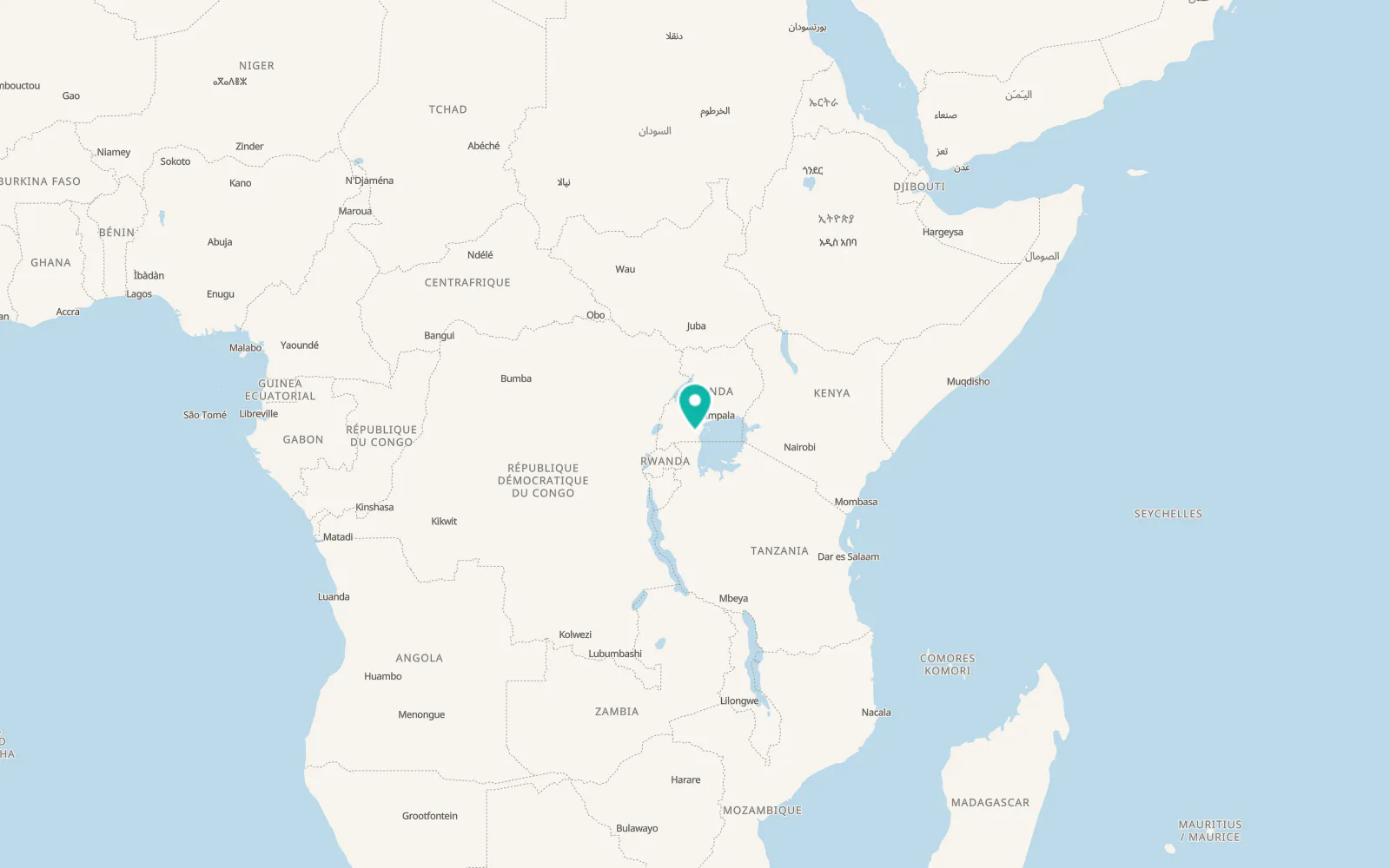 Map of Kyotera