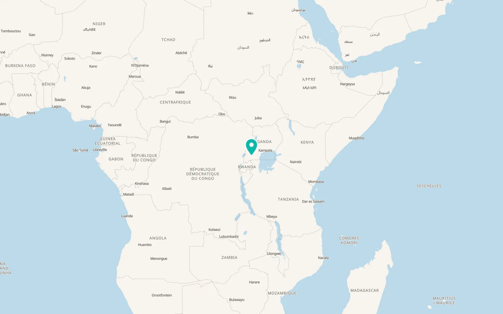 Map of Mbarara