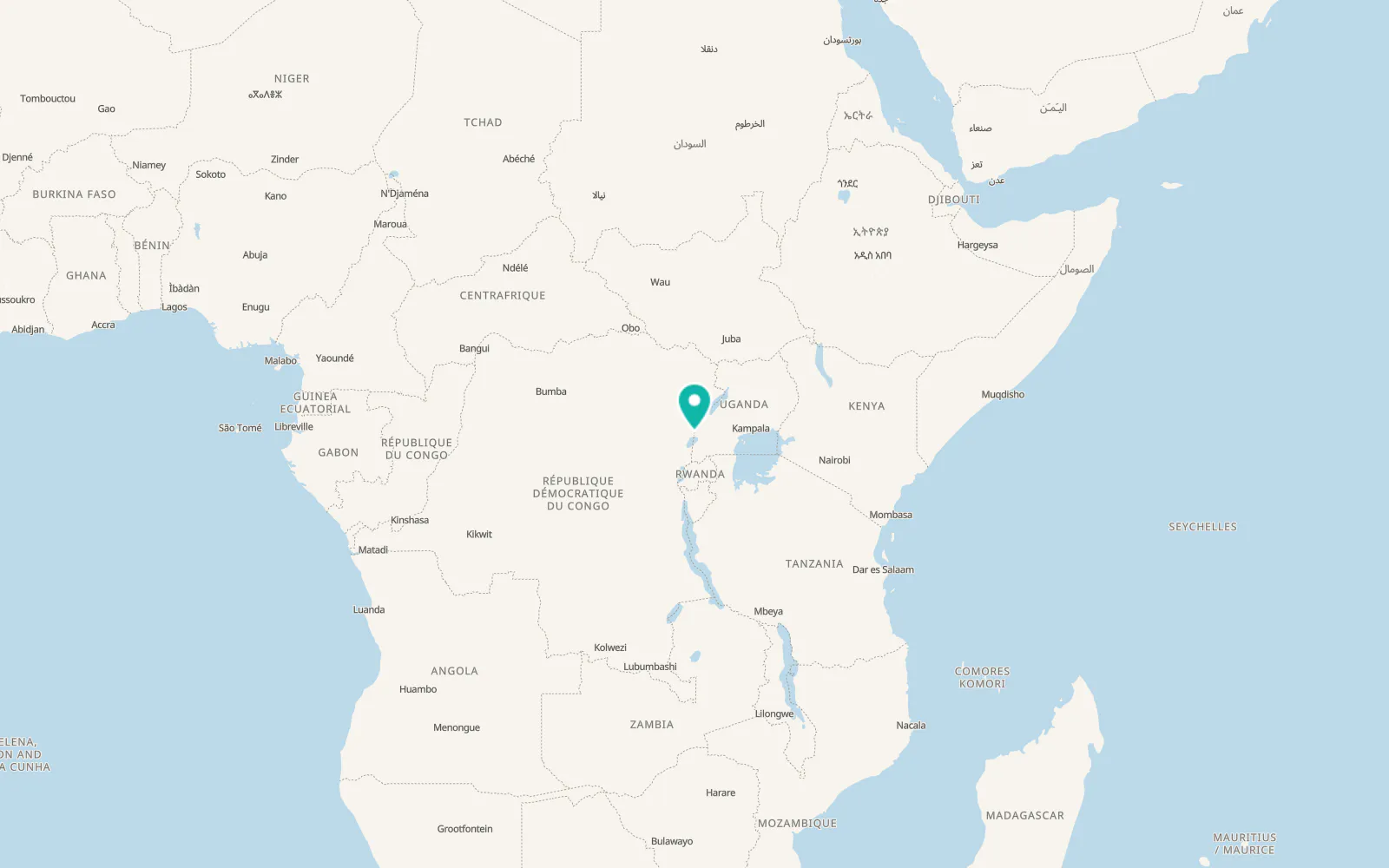 Map of Mpondwe