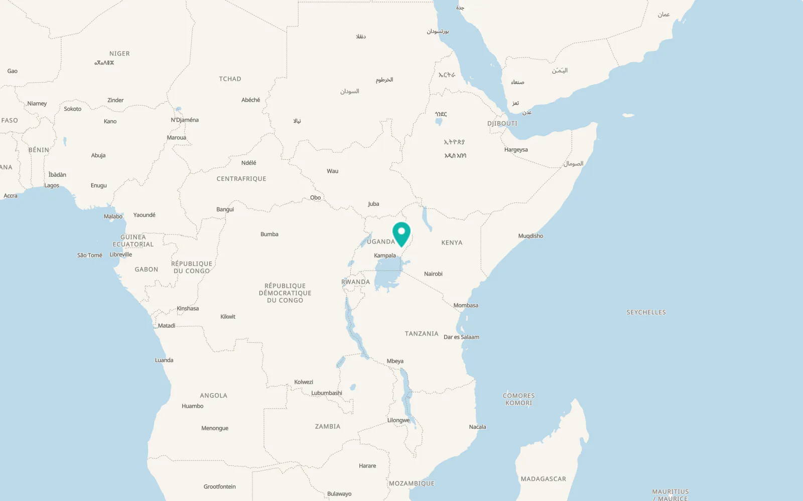 Map of Nagongera