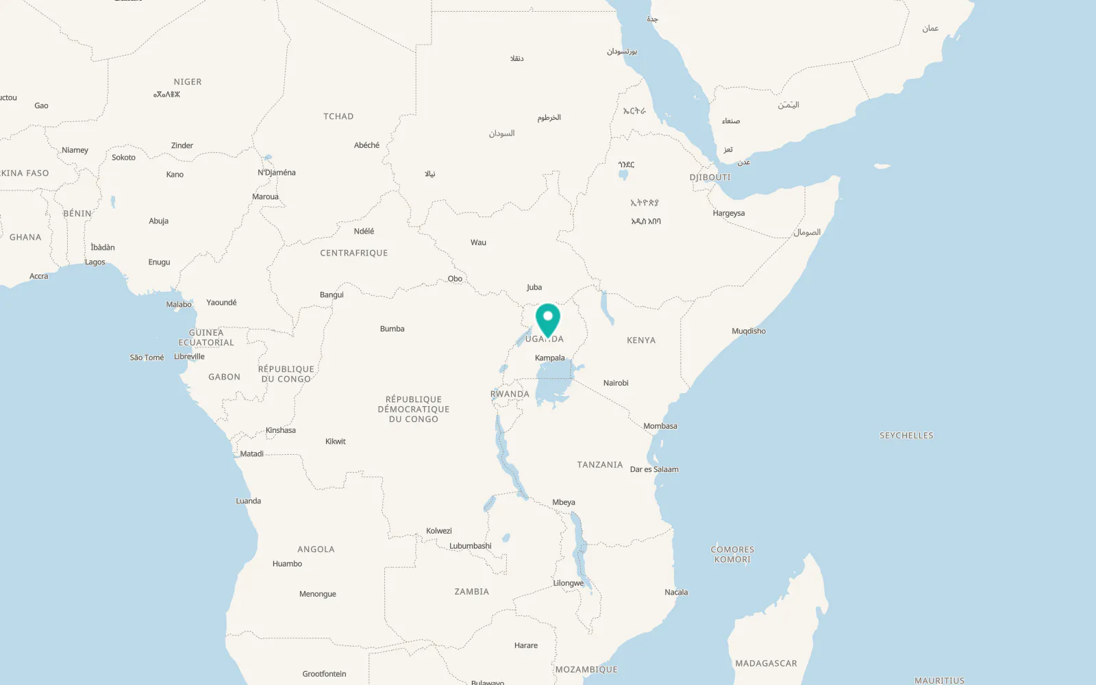 Map of Nakasongola