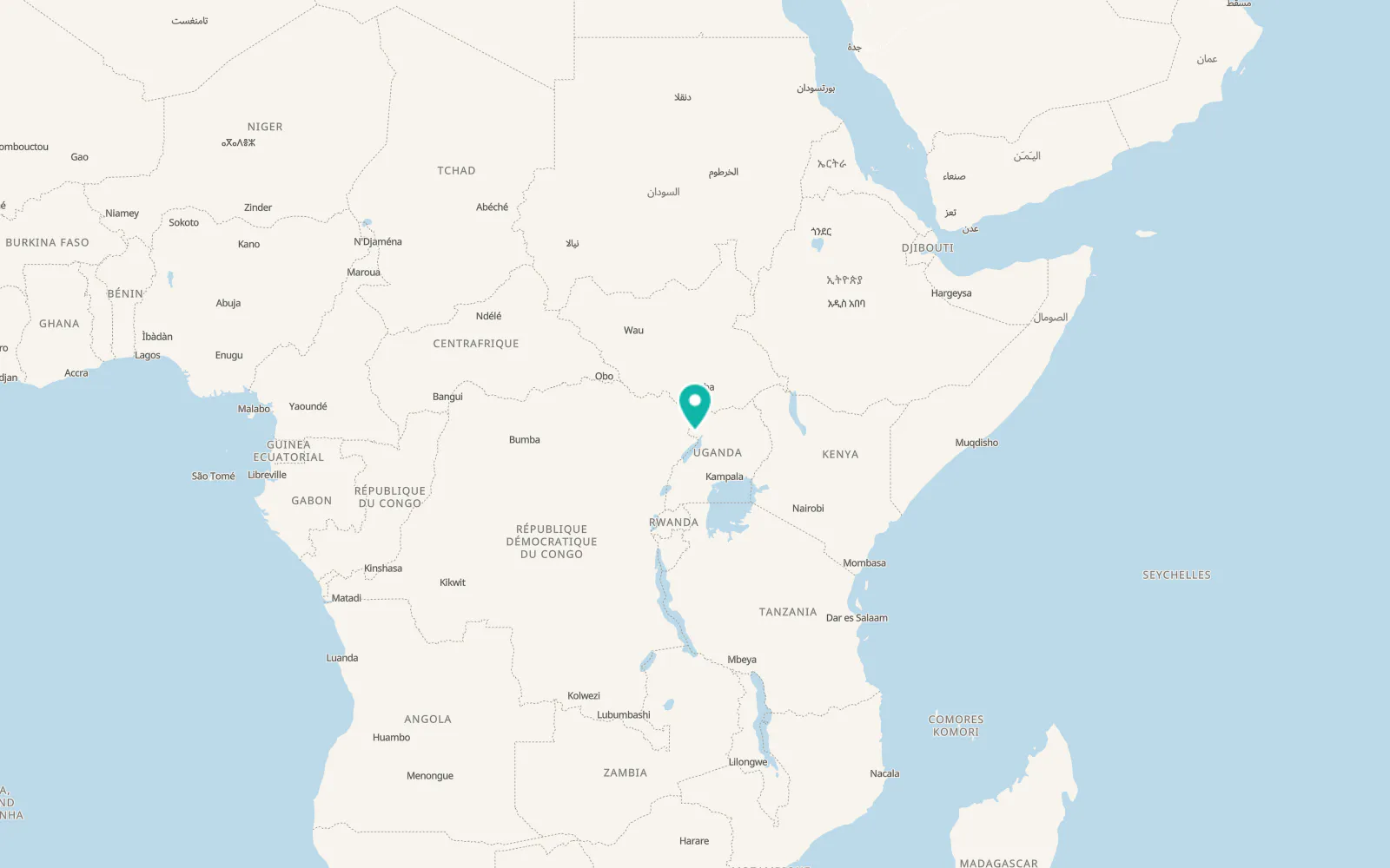 Map of Nebbi