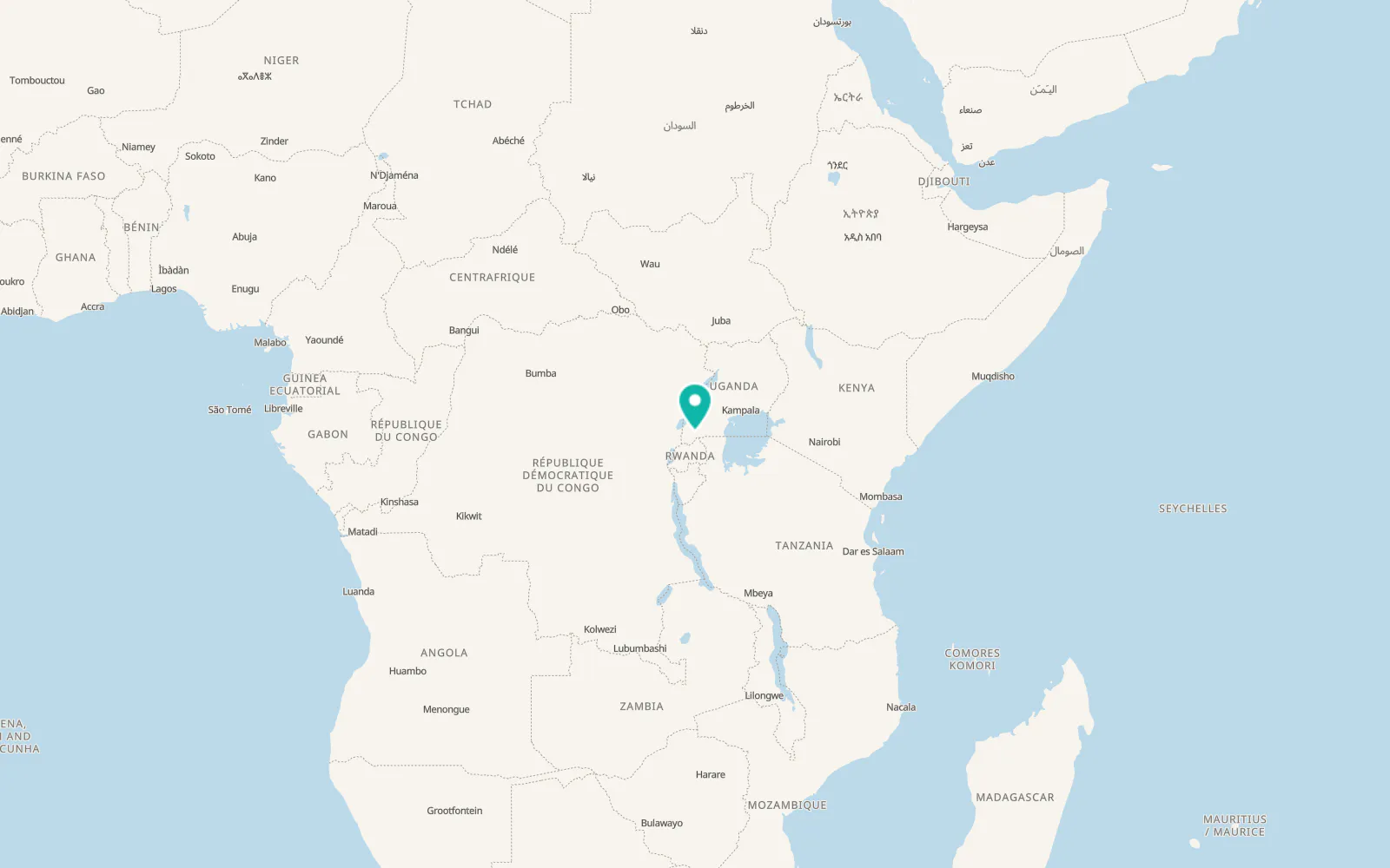 Map of Ntungamo