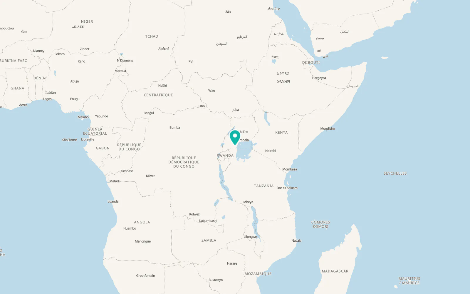 Map of Rakai