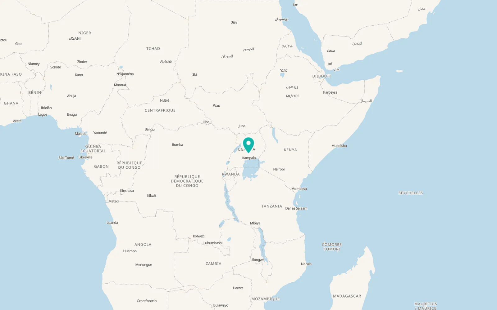 Map of Wobulenzi