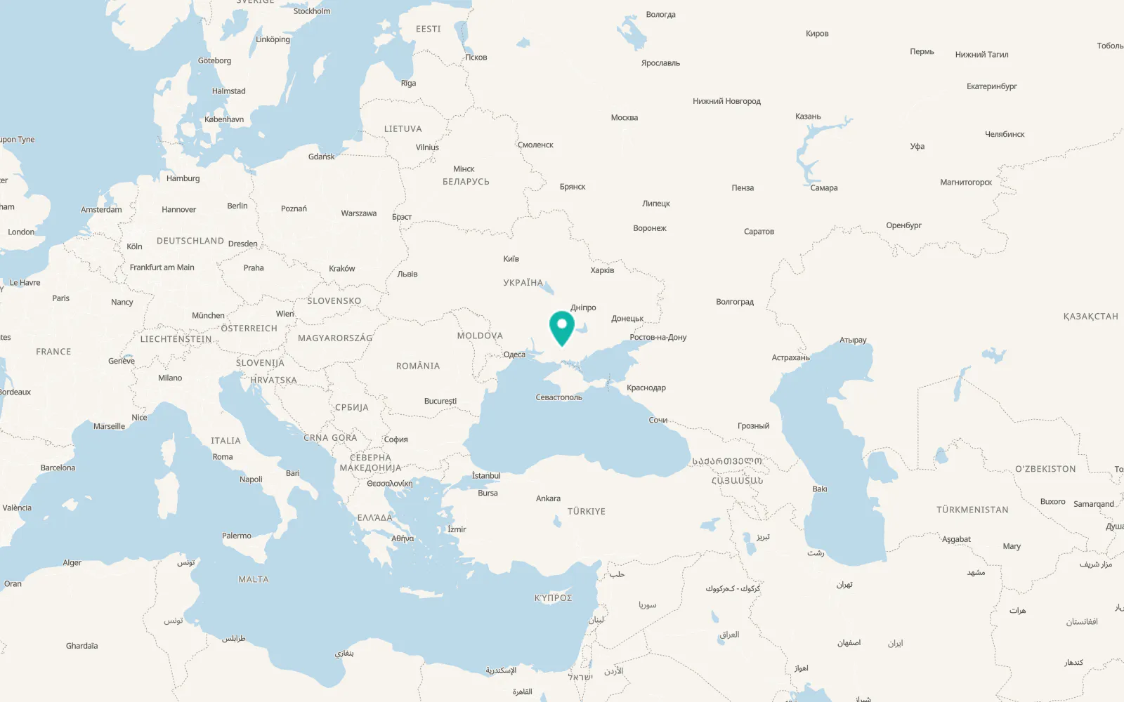 Map of Arkhanhelska Sloboda