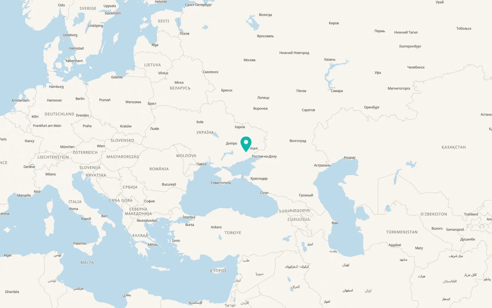 Map of Azov