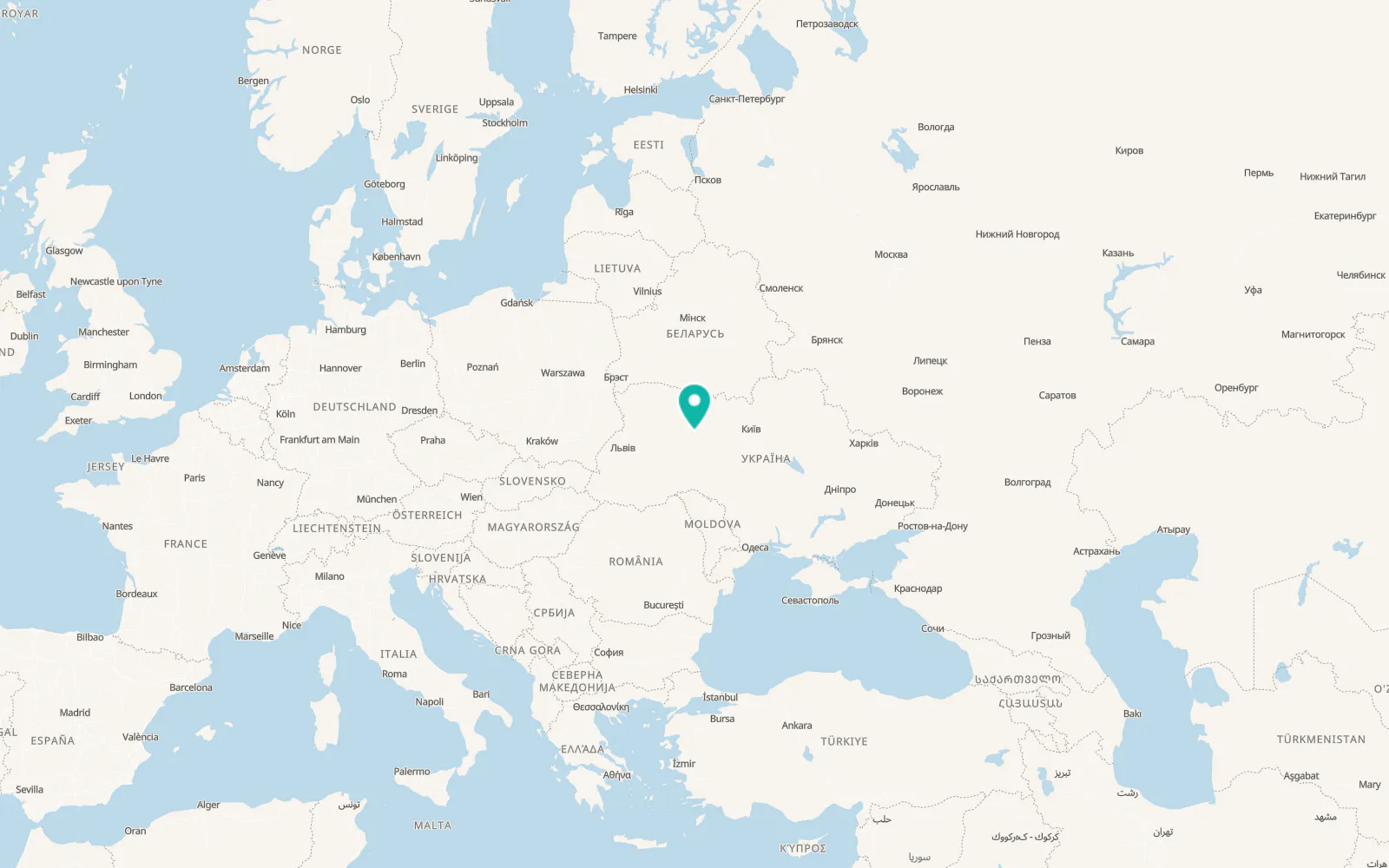 Map of Baranivka