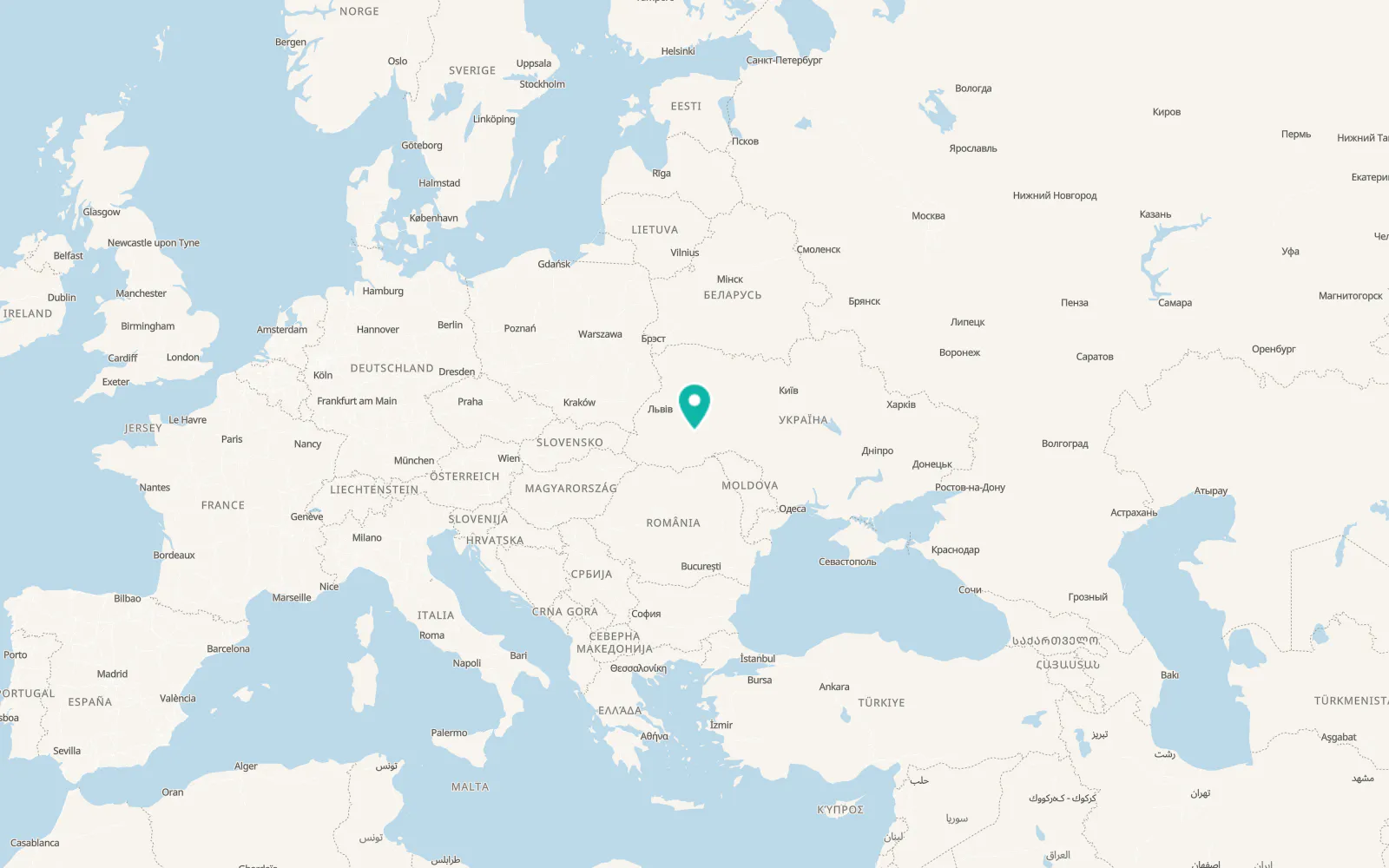 Map of Belaya