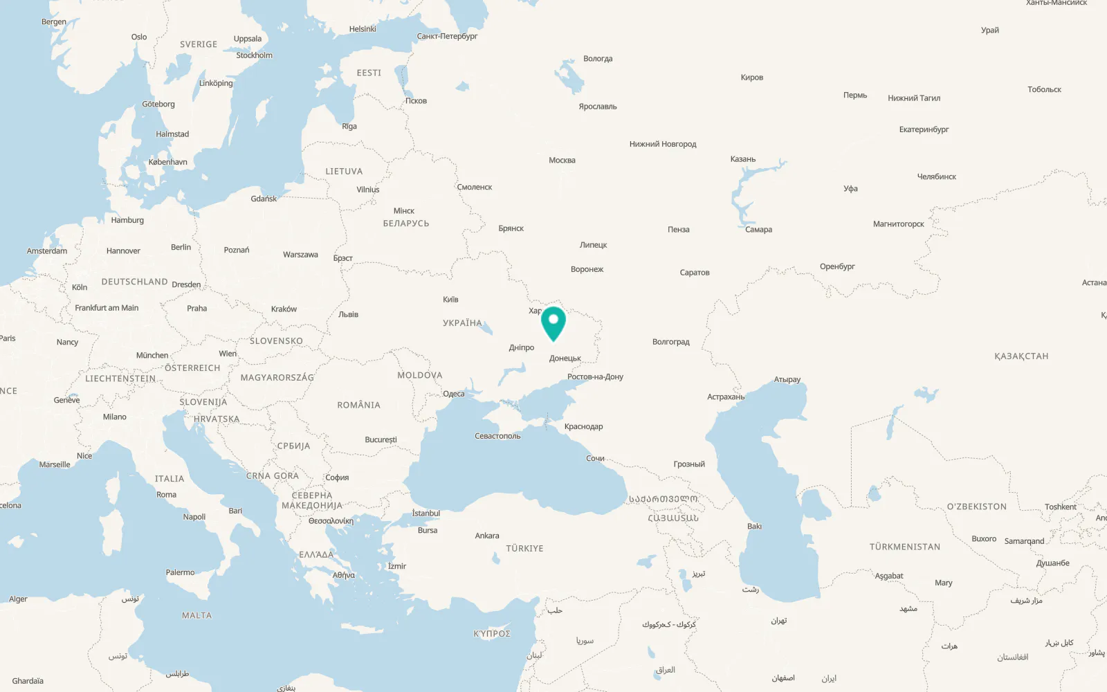 Map of Belozyorskoye