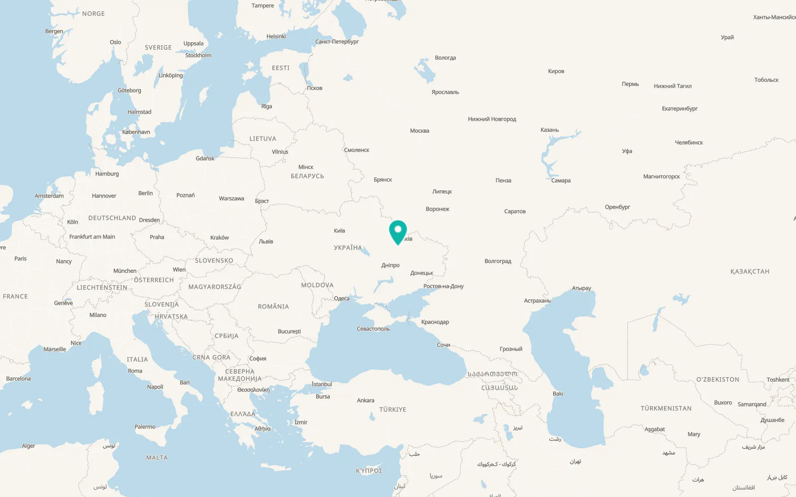 Map of Berezivka