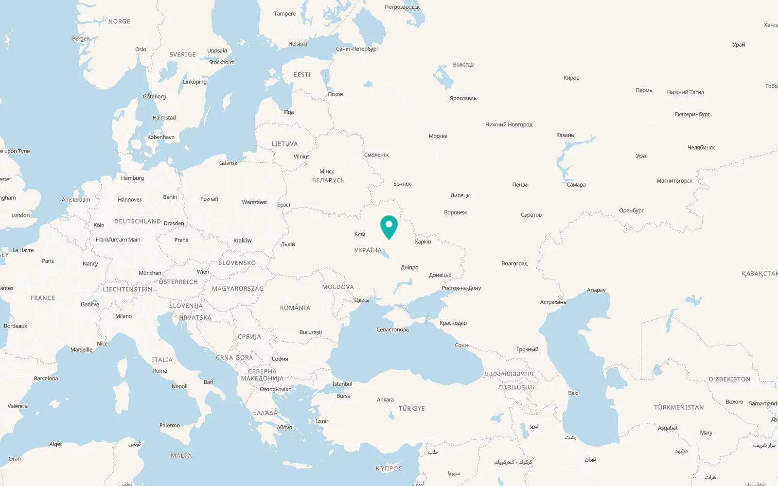 Map of Berezivka