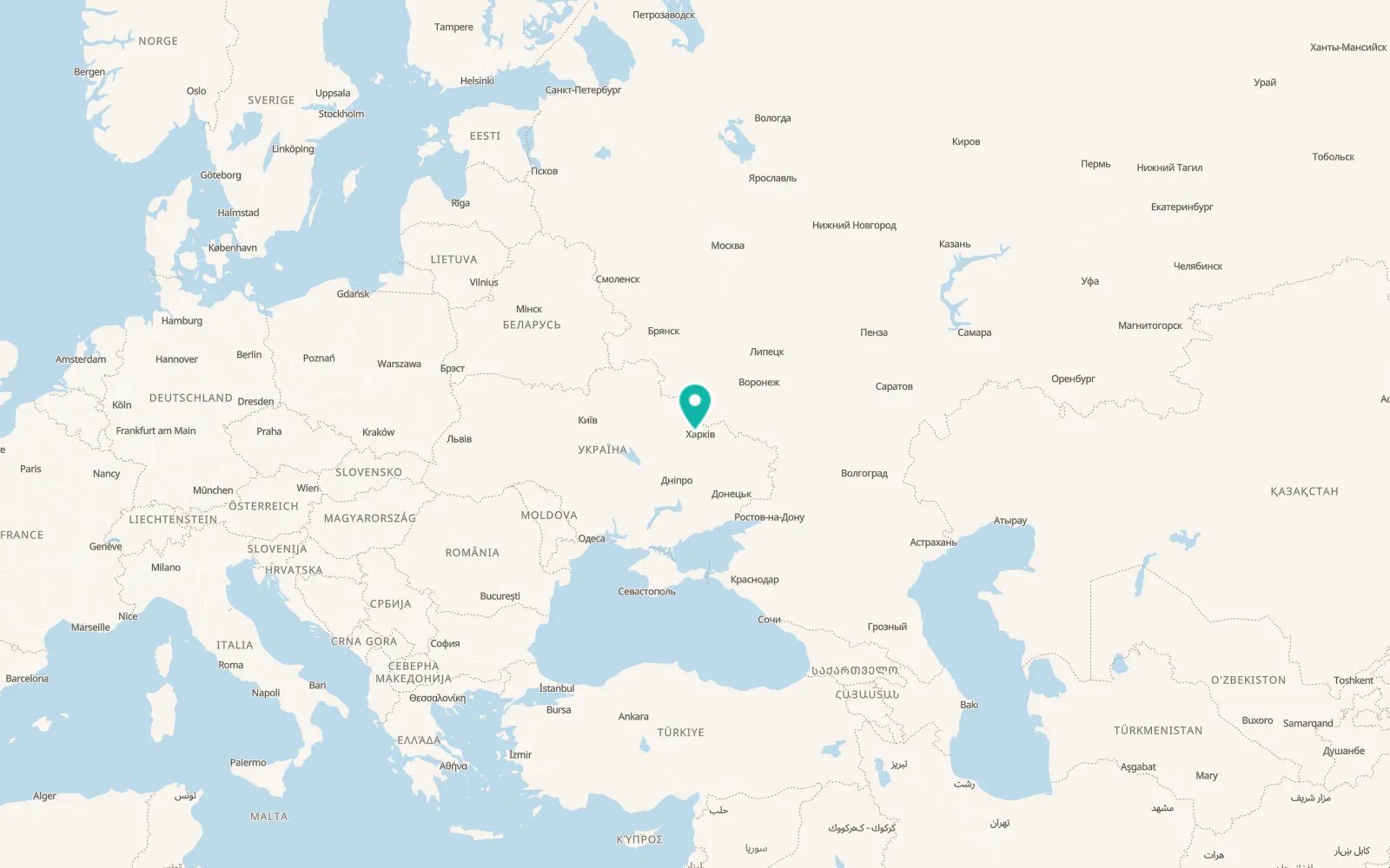 Map of Berezivske