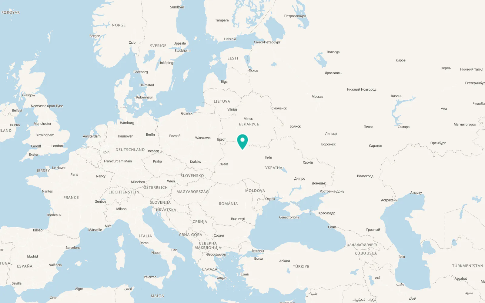 Map of Berezne