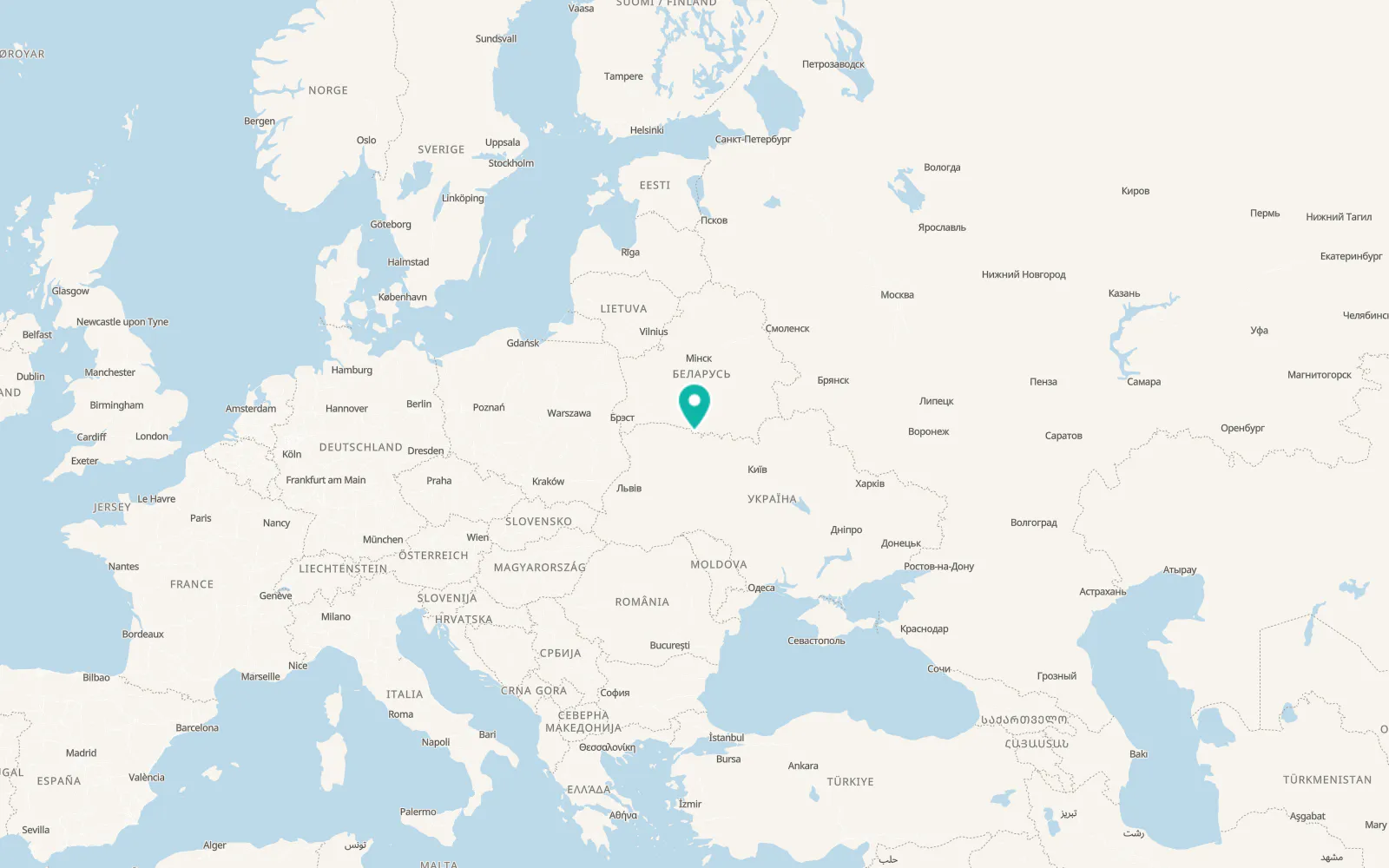 Map of Berezove