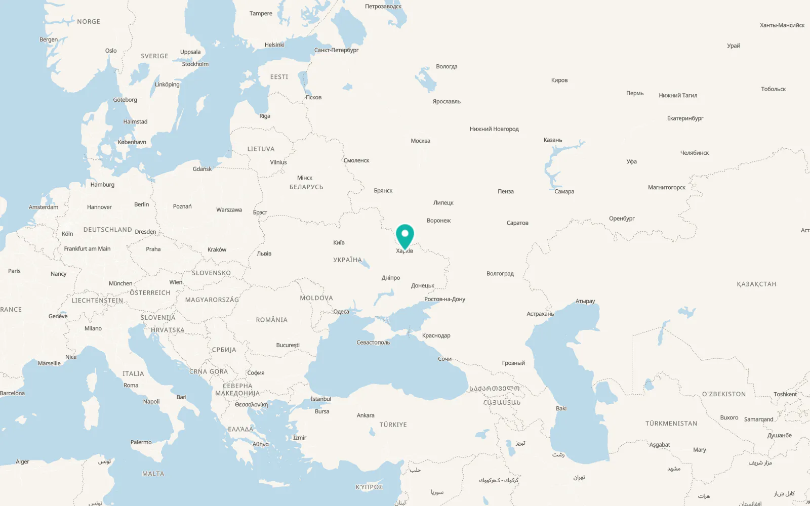 Map of Bezliudivka