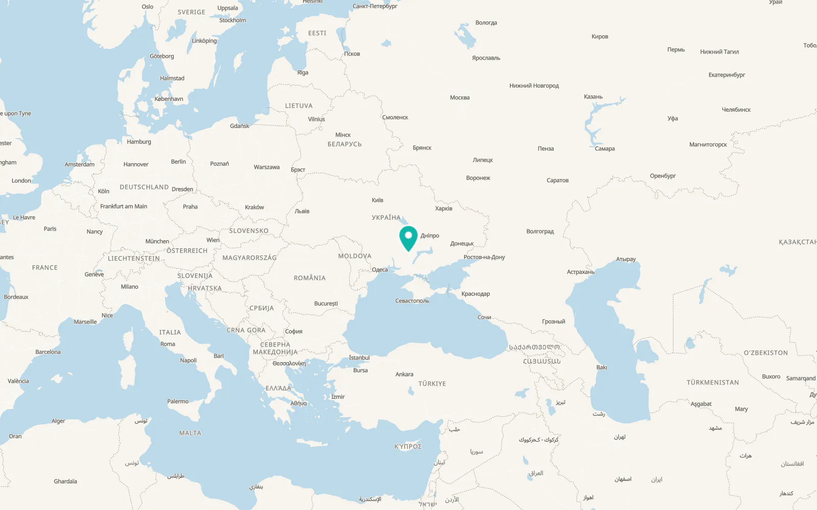 Map of Bila Krynytsya