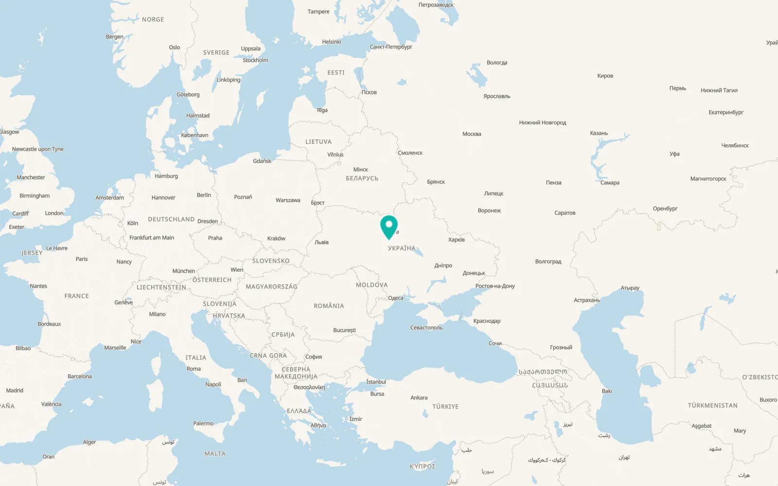 Map of Bila Tserkva