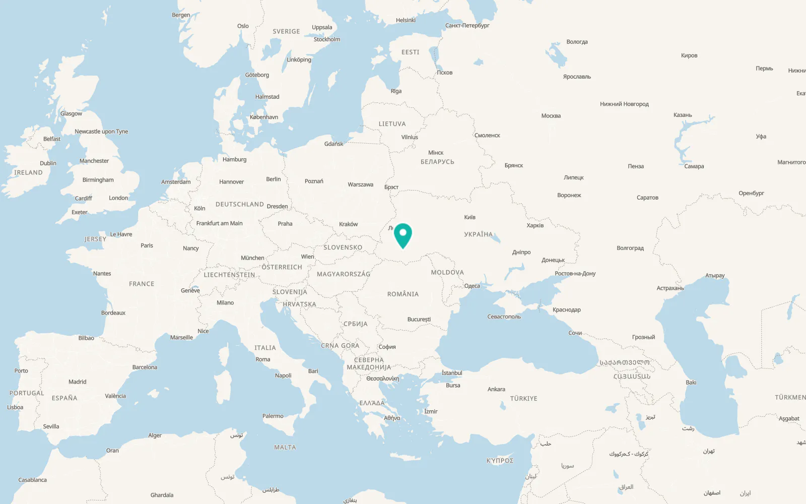 Map of Bili Oslavy