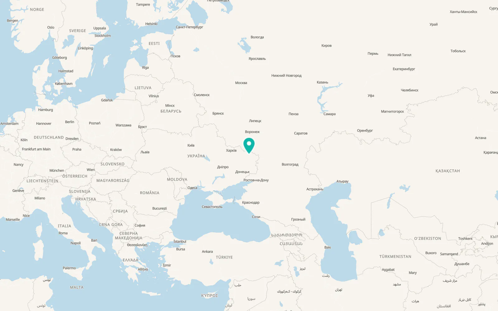 Map of Bilokurakyne