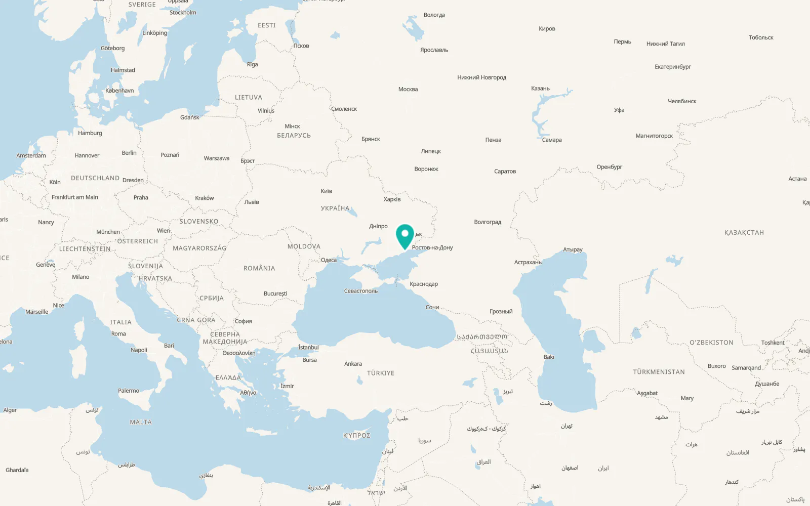 Map of Bilosarayska Kosa