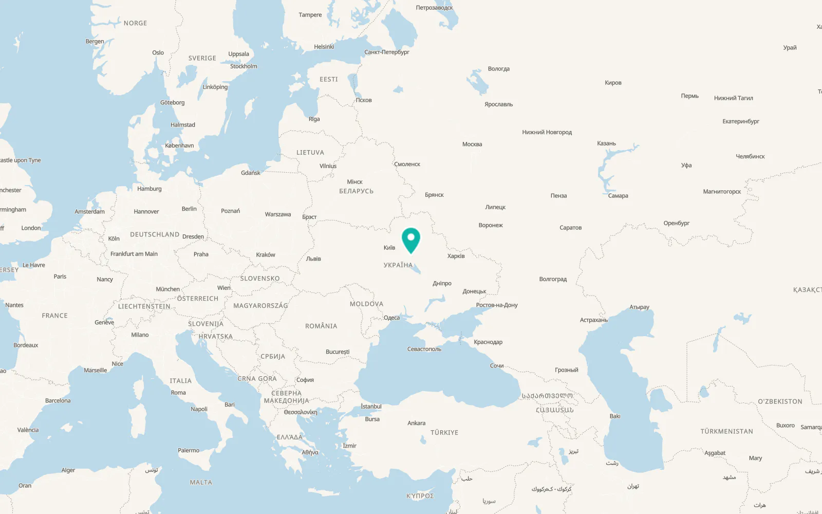 Map of Bilousivka