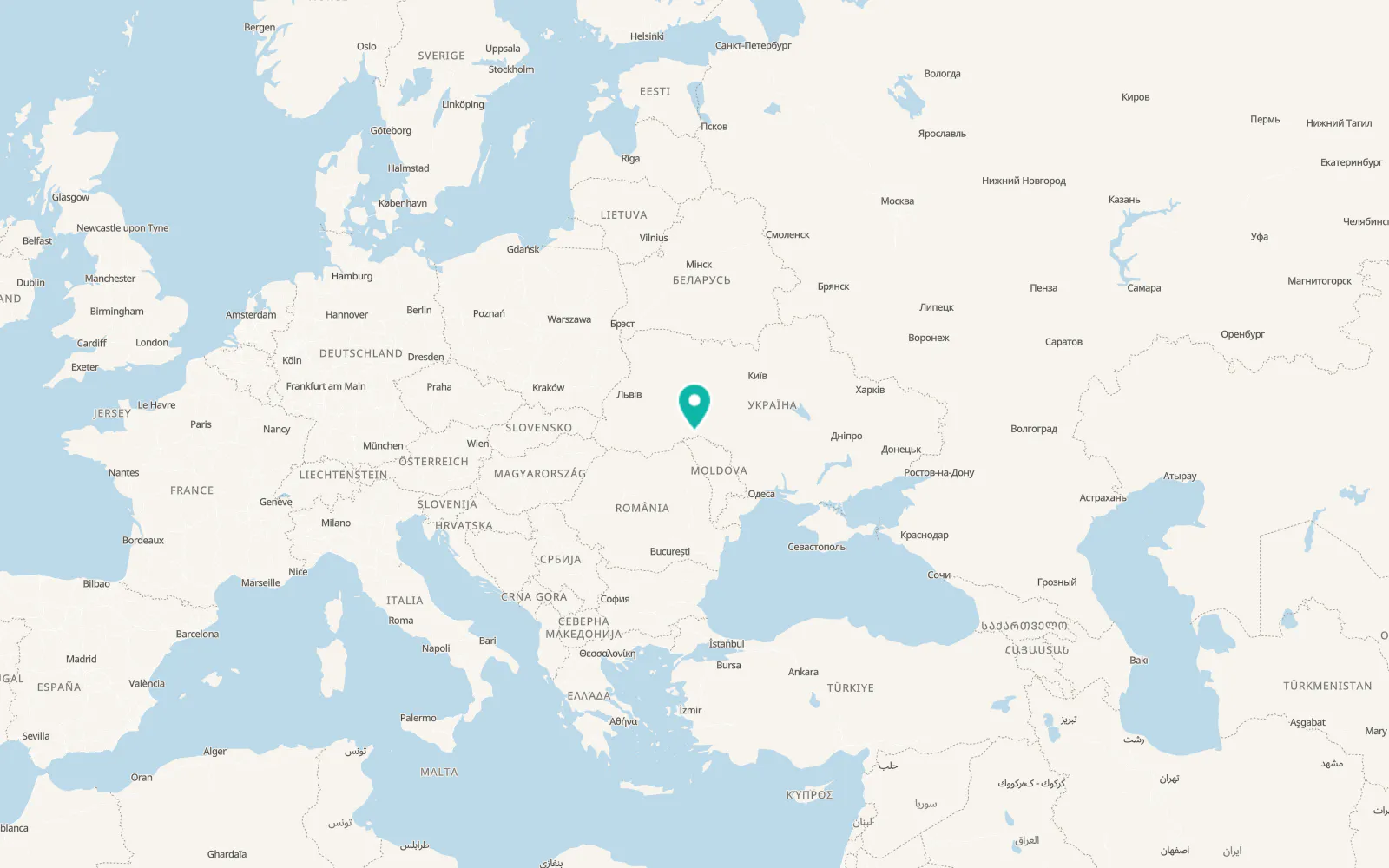 Map of Bilousivka