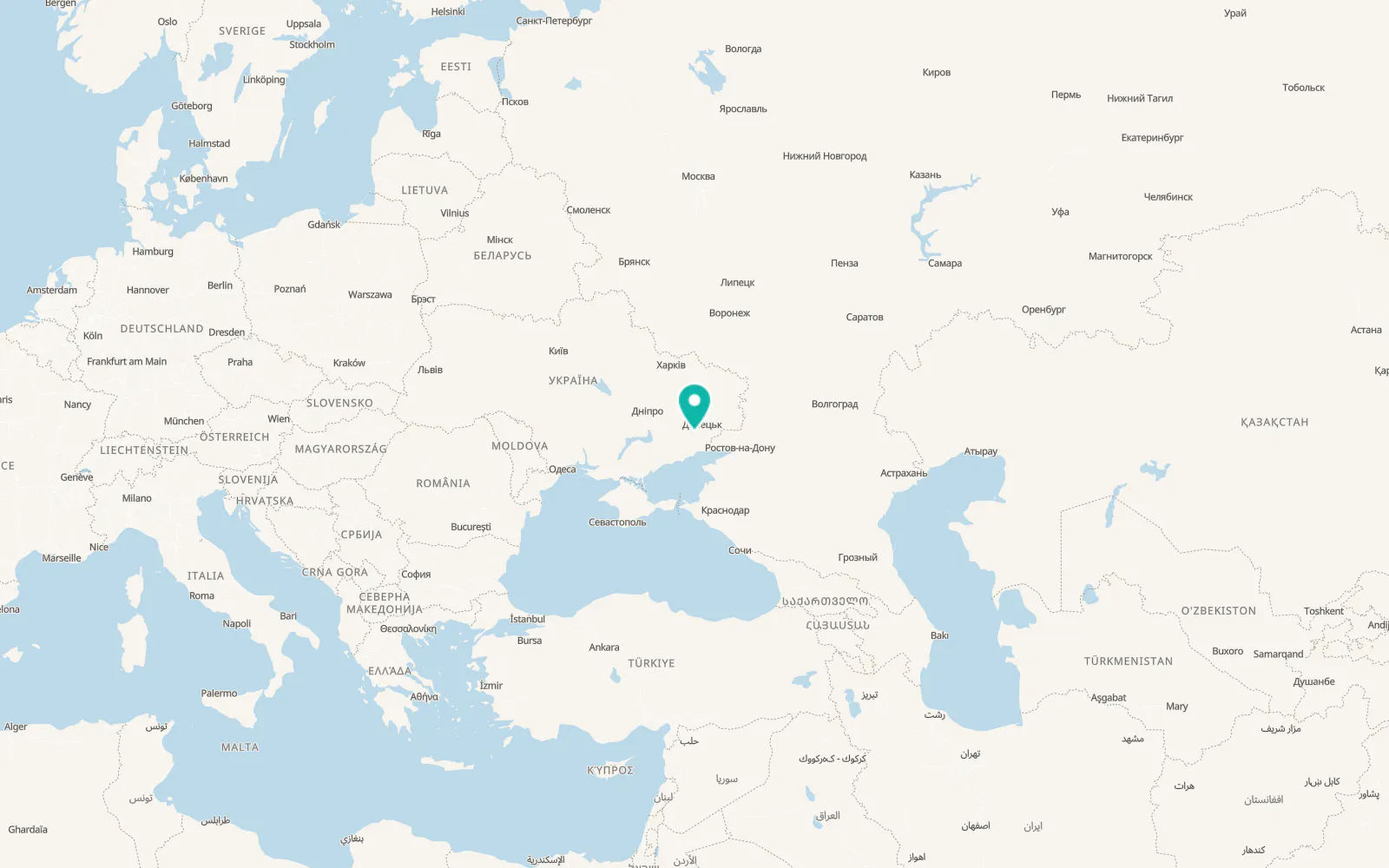 Map of Blahodatne
