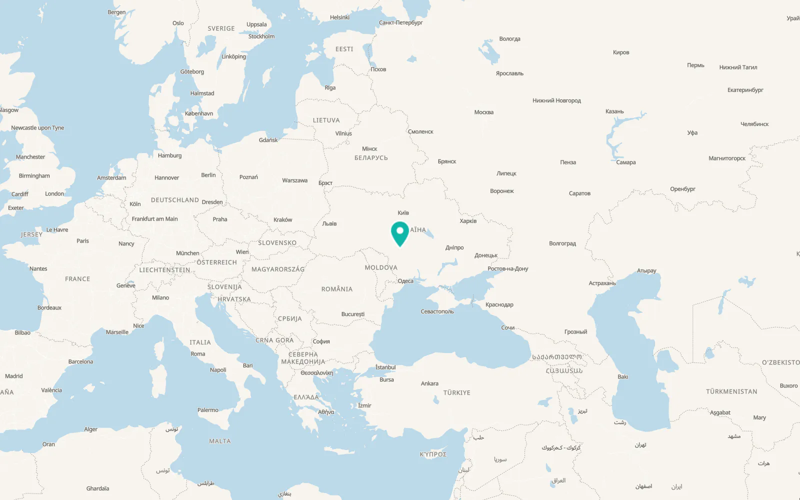 Map of Blahovishchenske