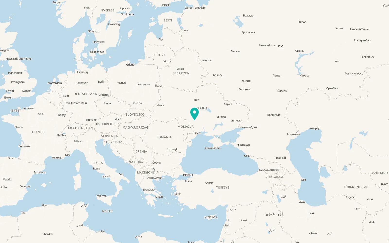 Map of Bobryk Pershyy