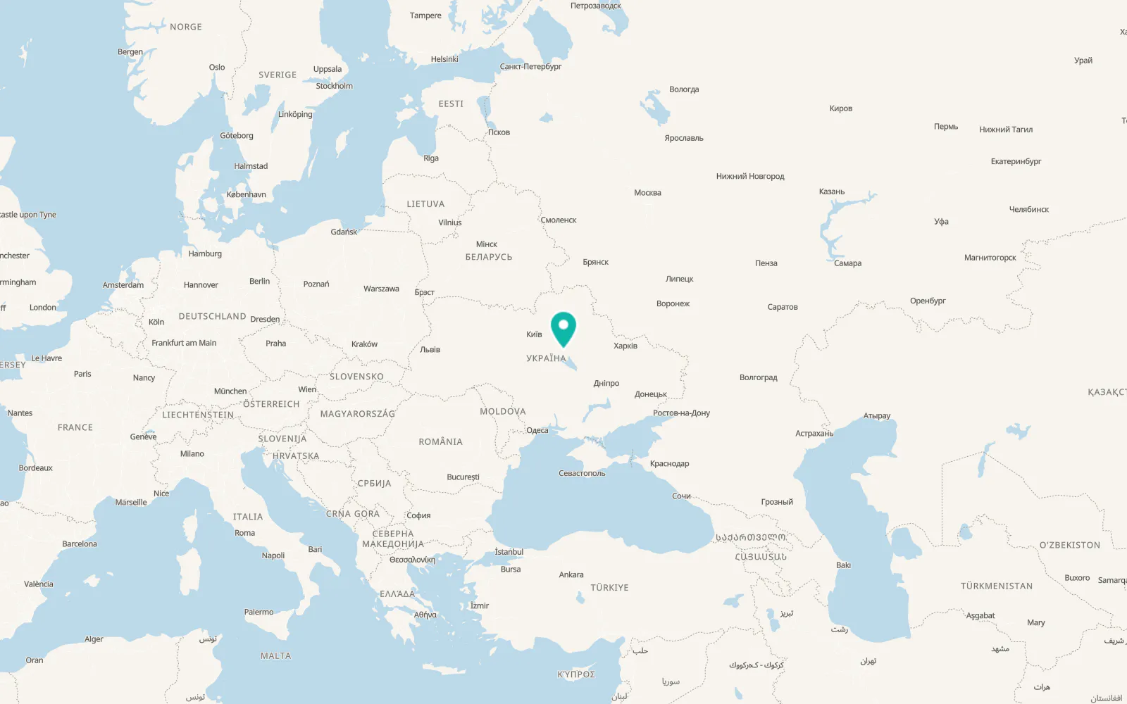 Map of Bohodukhivka