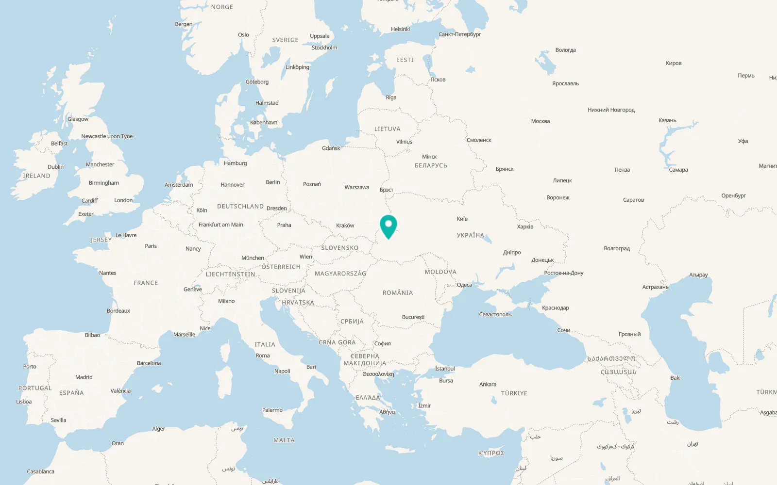 Map of Bolekhiv