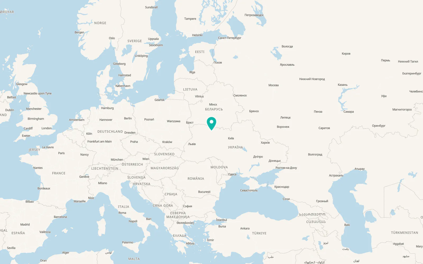 Map of Borove