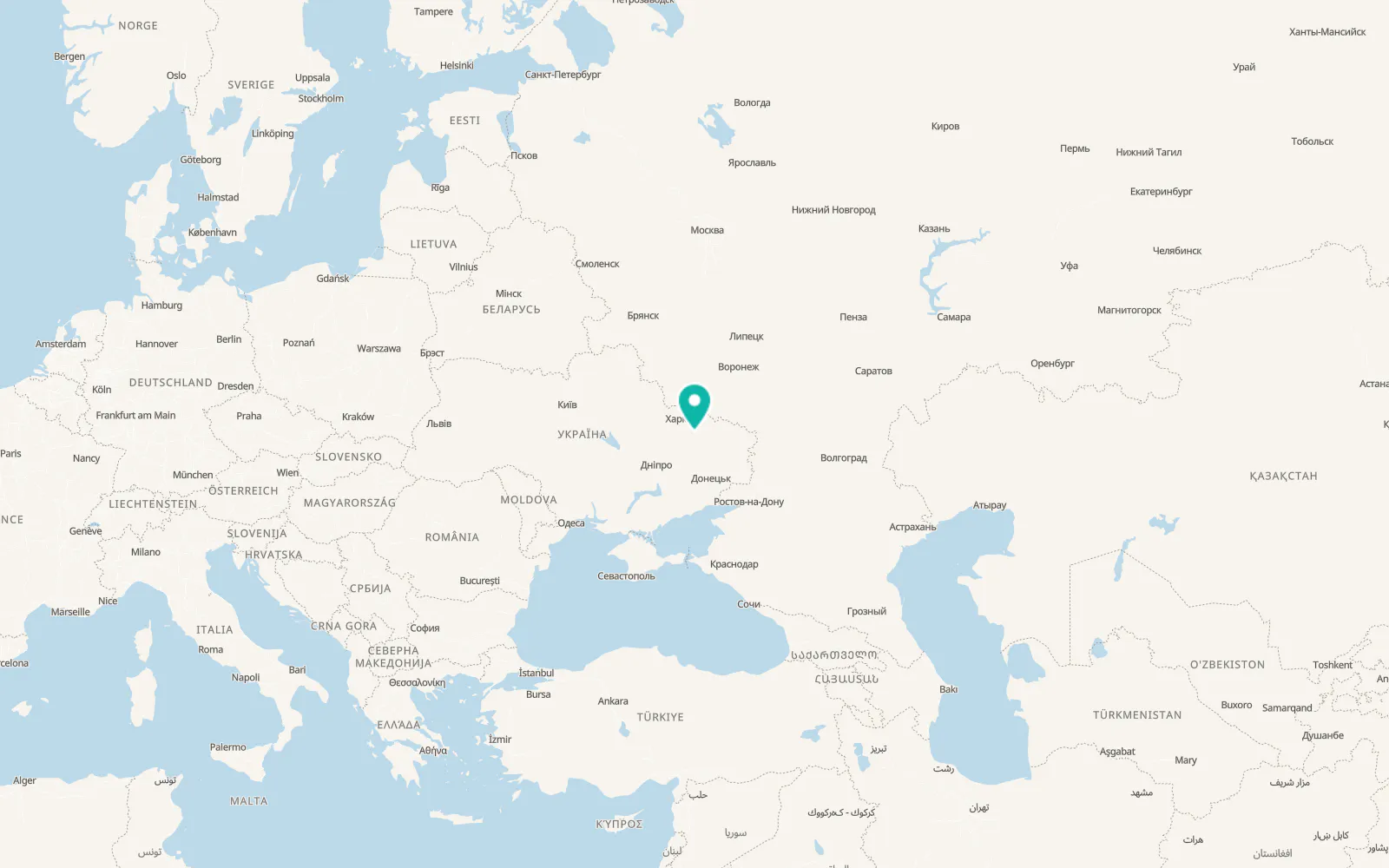 Map of Borshchivka